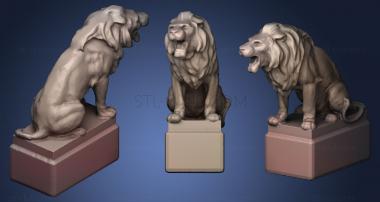 3D model Lion statue35 (STL)